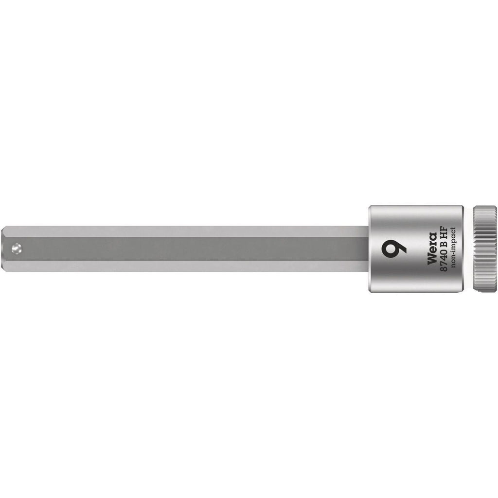 Wera 8740 B Hf Zyklop Bit Socket With Holding Function, 3/8-in. Drive, 9x100-mm.