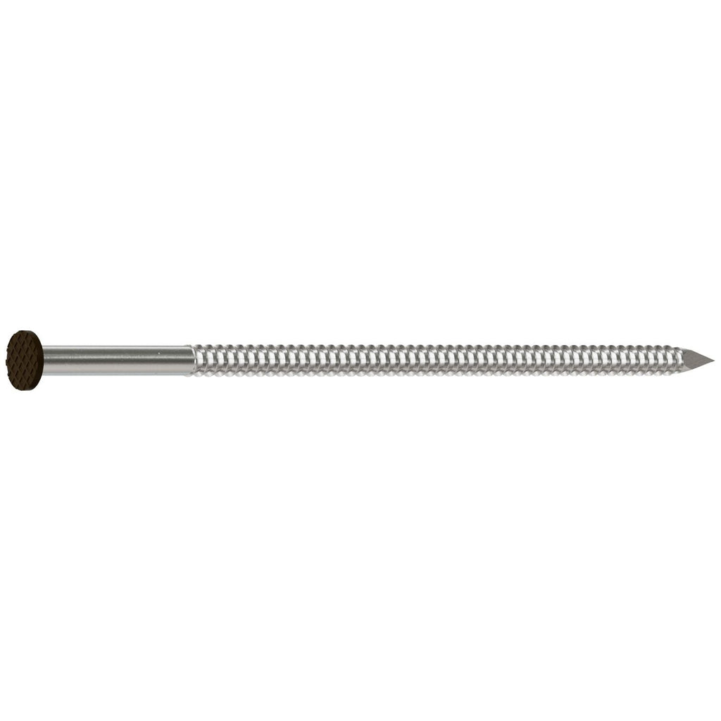 Simpson Strong-Tie S16SNDB1 Painted Siding Nail, 3-1/2-in. x .120-in. Type 304 Stainless Steel, Dark Brown, 1-lb.
