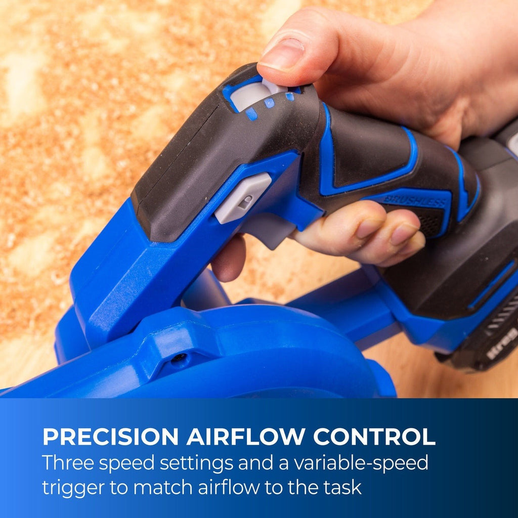 Kreg 20V Cordless 200 MPH Shop Blower Tool Only with Nozzles (KPTCB100B)