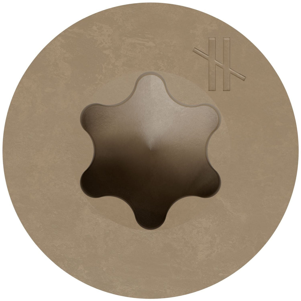 Simpson Strong-Tie DSVT114MB Deck-Drive DSV WOOD Screw, #8 x 1-1/4-in. T-25, Flat Head, Quik Guard, Tan, 1750-Pack