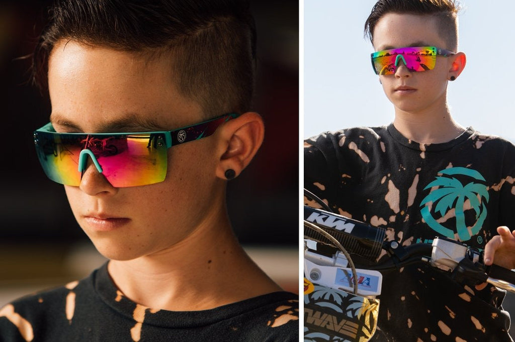 Heat Wave Kids Lazer Face Aqua Splash Sunglasses