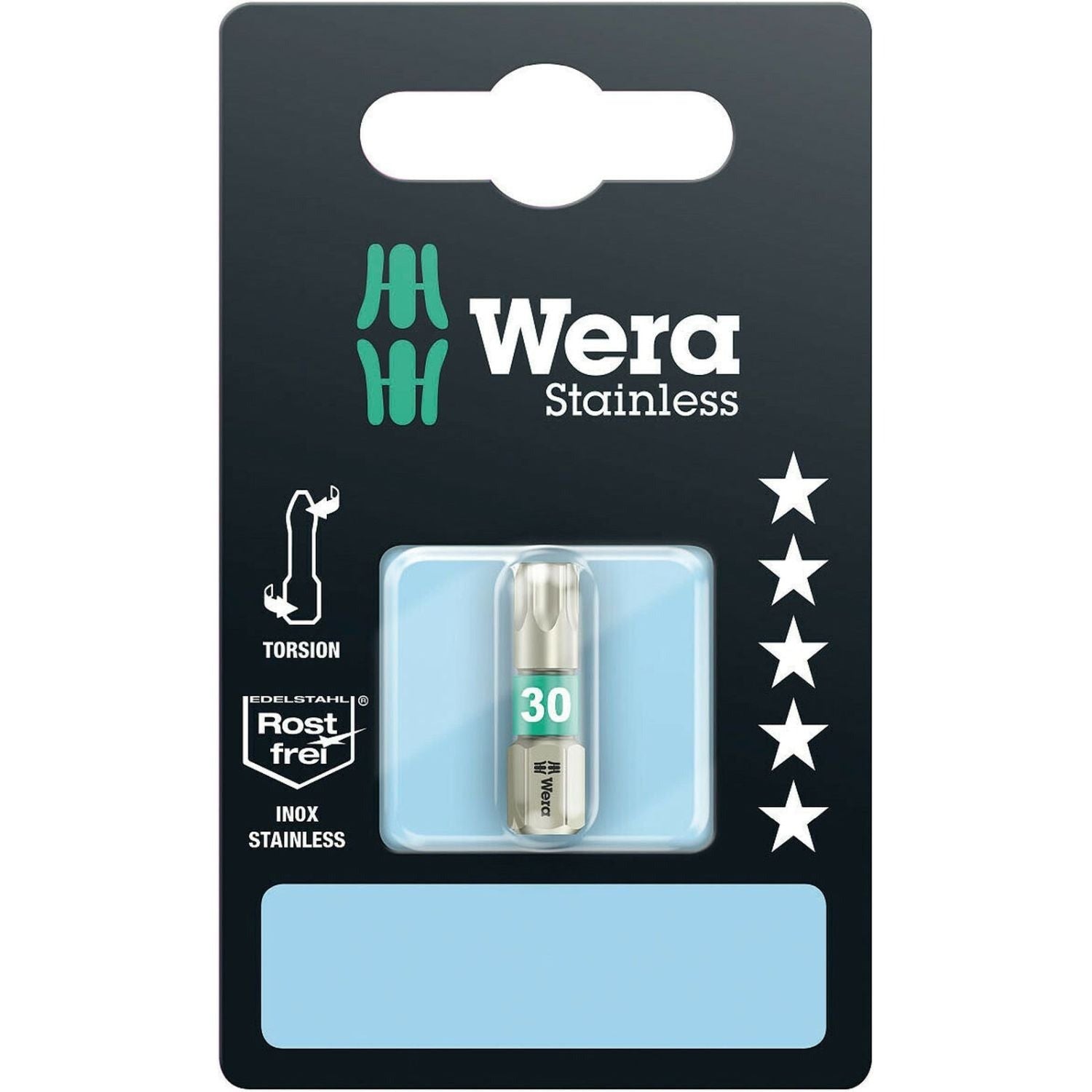 Wera 3867/1 Ts SB Torx Bit, Stainless, Torx 30x25-mm.