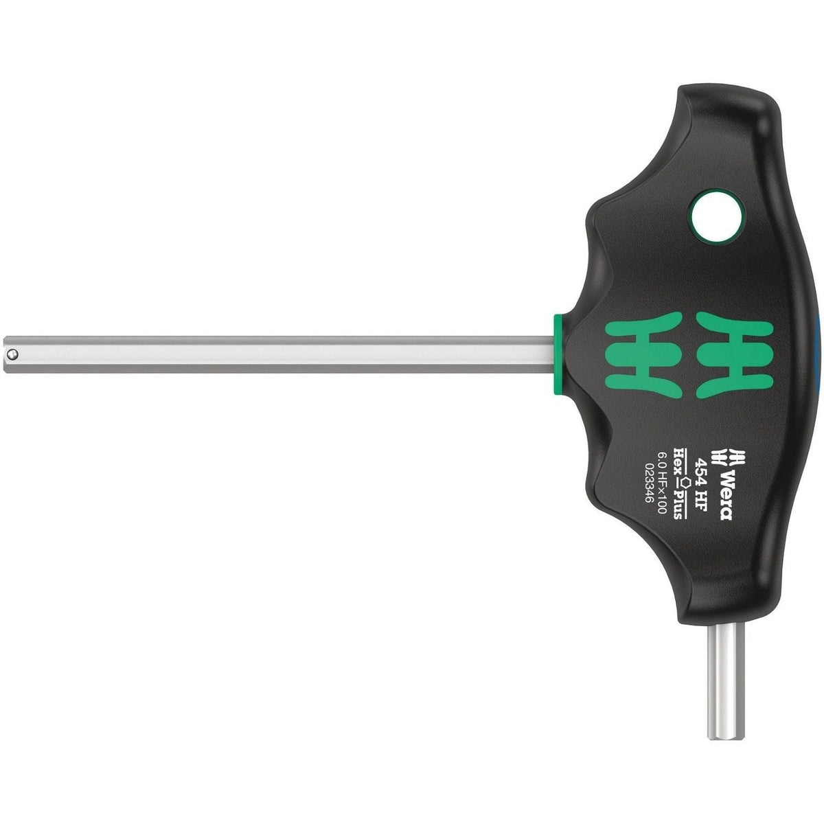 Wera 454 Hf T-Handle Hexagon Screwdriver Hex-Plus With Holding Function, 6x100-mm.