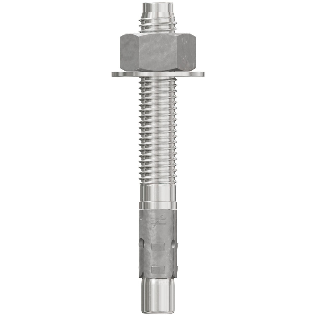 Simpson Strong-Tie STB2-62500S4F20 Strong-Bolt 2, 5/8-in. x 5-in. Type 304 Stainless-Steel Wedge Anchor, Fully Assembled, 20-Pack