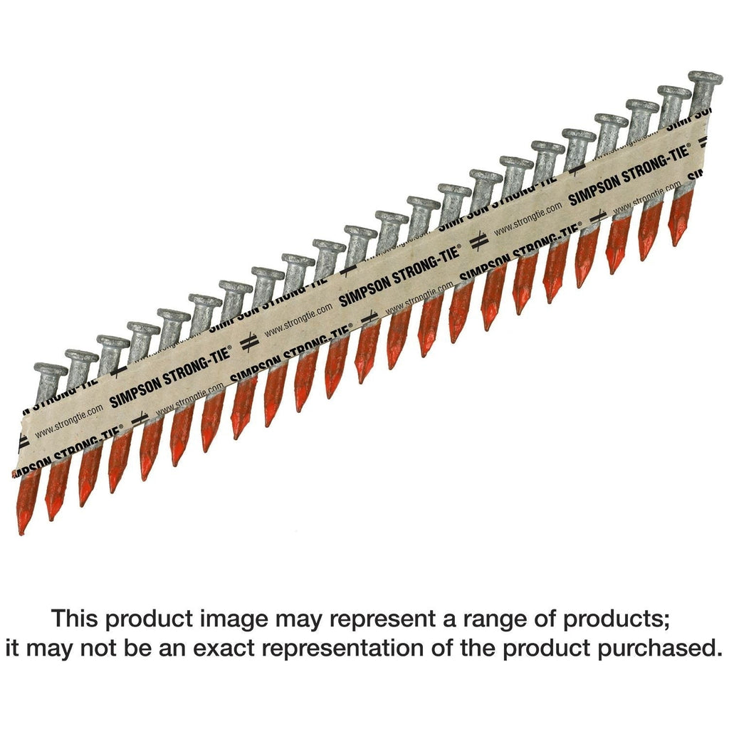 Simpson Strong-Tie N10DHDGPT500 Strong-Drive 33° SCN SMOOTH-SHANK CONNECTOR Nail, 2-1/2-in. x .148-in. HDG, 500-Pack