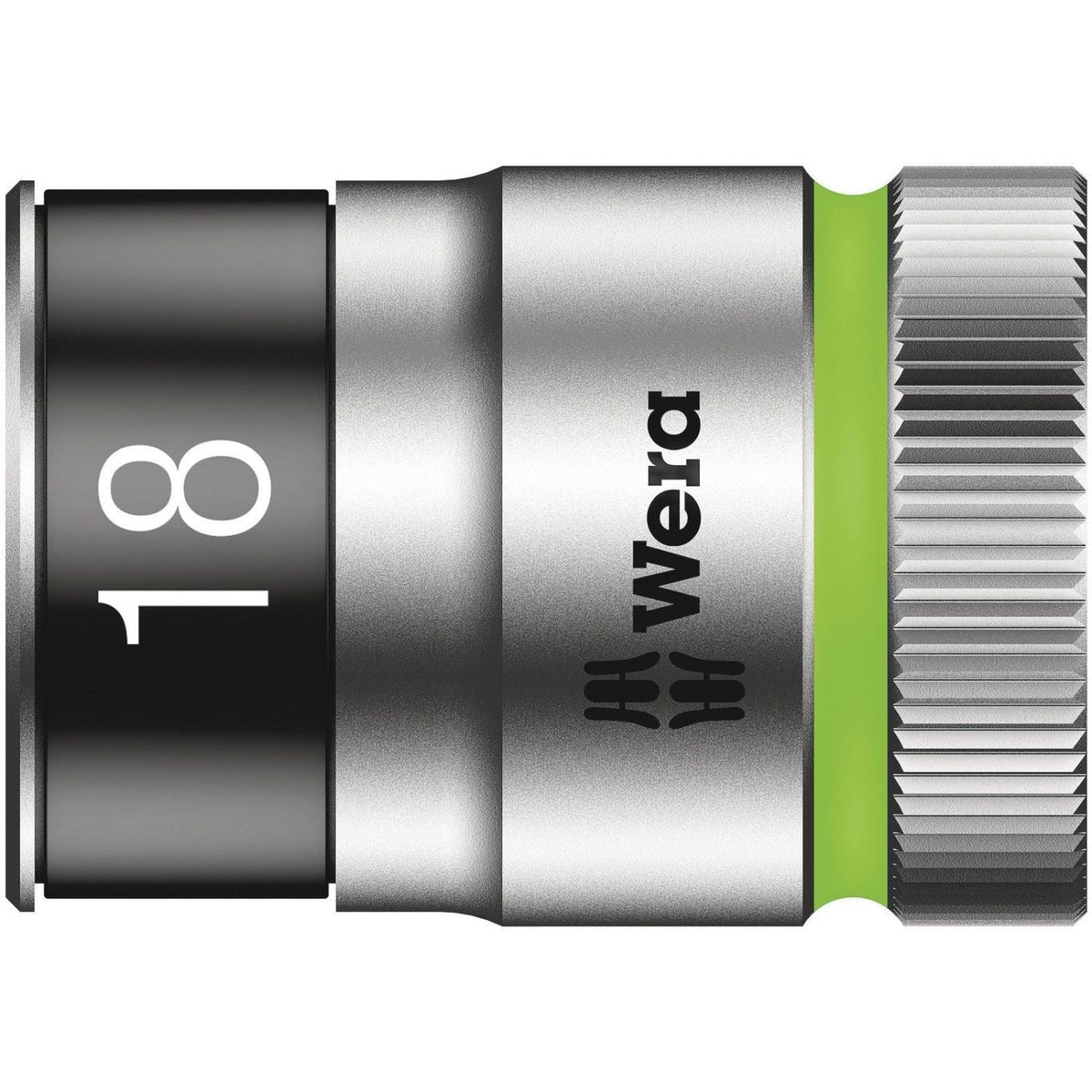 Wera 8790 Hmc Hf Zyklop Socket With 1/2-in. Drive With Holding Function, 18x37-mm.