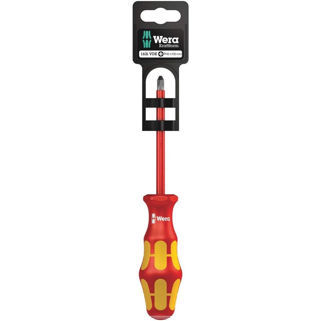 Wera 162 I Ph SB VDE Insulated Screwdriver For Phillips Screws, Ph 2x100-mm.