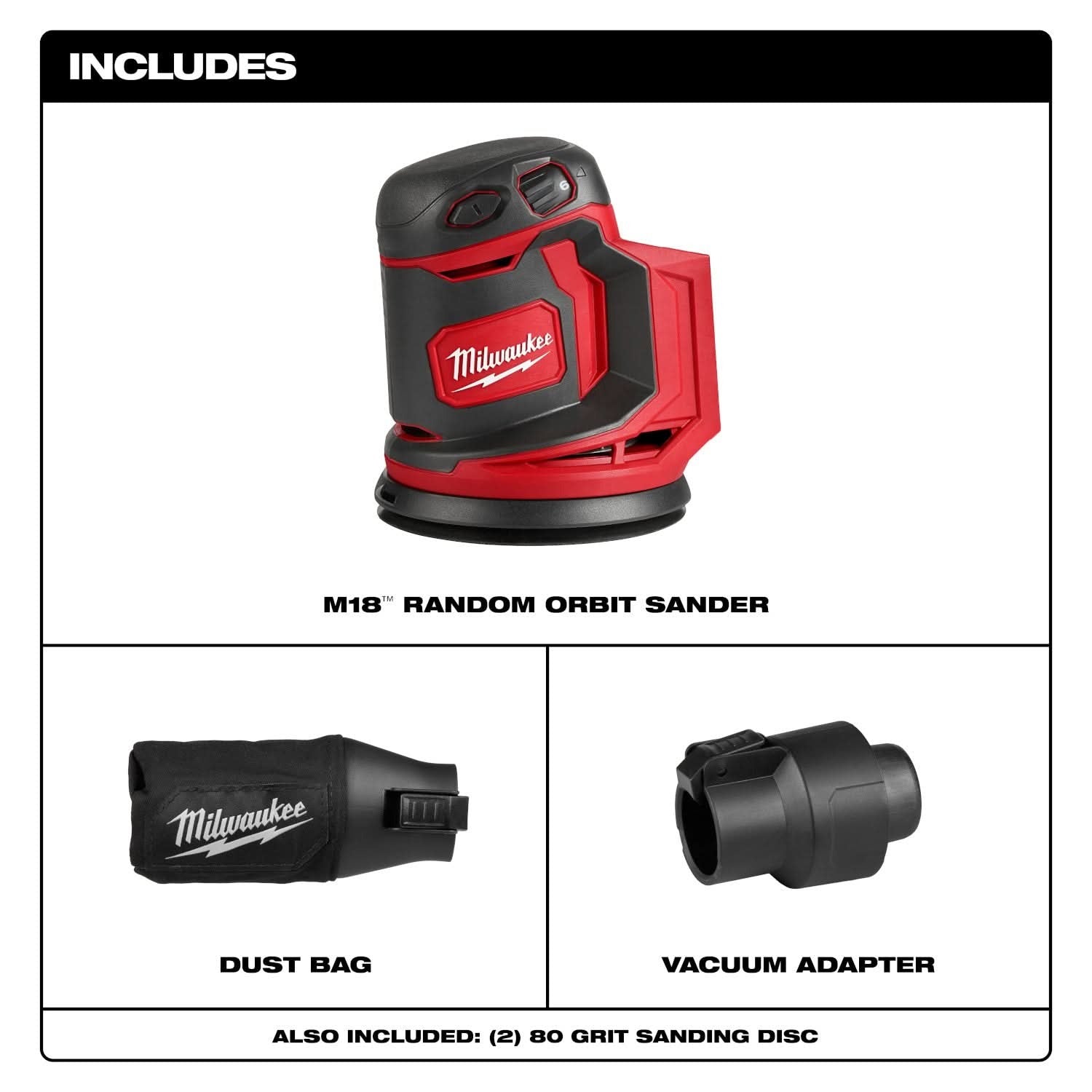 Milwaukee M18 Cordless 5-in. Random Orbit Sander, Tool Only (PROMO)