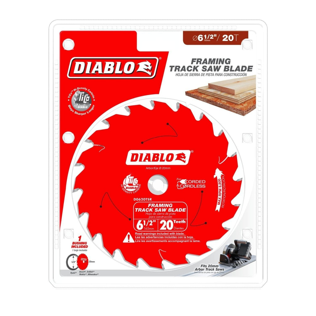 Diablo D0620TSR Diablo 6-1/2-in. 20-Teeth Track Saw Blade for Framing