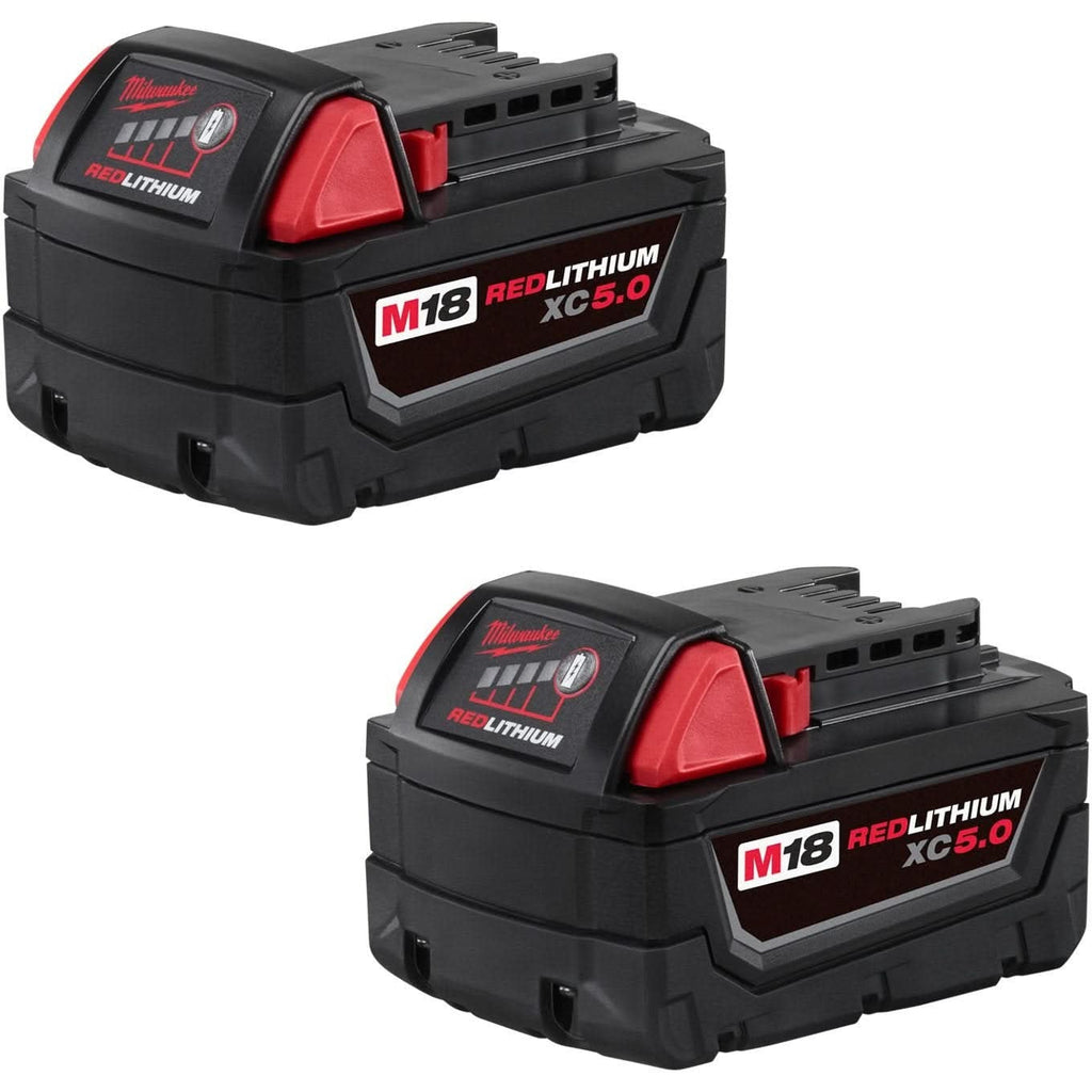 Milwaukee 2737-20 M18 Fuel D-Handle Jig Saw with M18 Redlithium XC 5.0Ah Extended Capacity Battery, 2-Pack