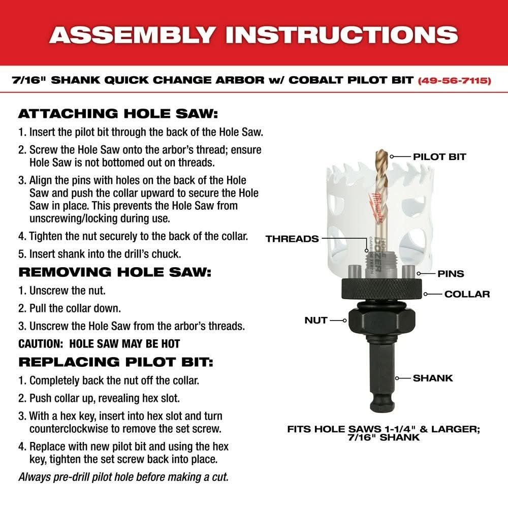 Milwaukee 49-56-0077 1-7/16-Inch Hole Dozer Bi-Metal Hole Saw