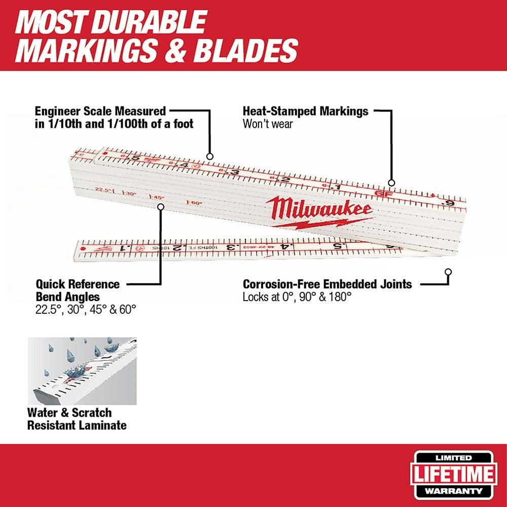 Milwaukee 48-22-3802 Engineer's Composite Folding Rule