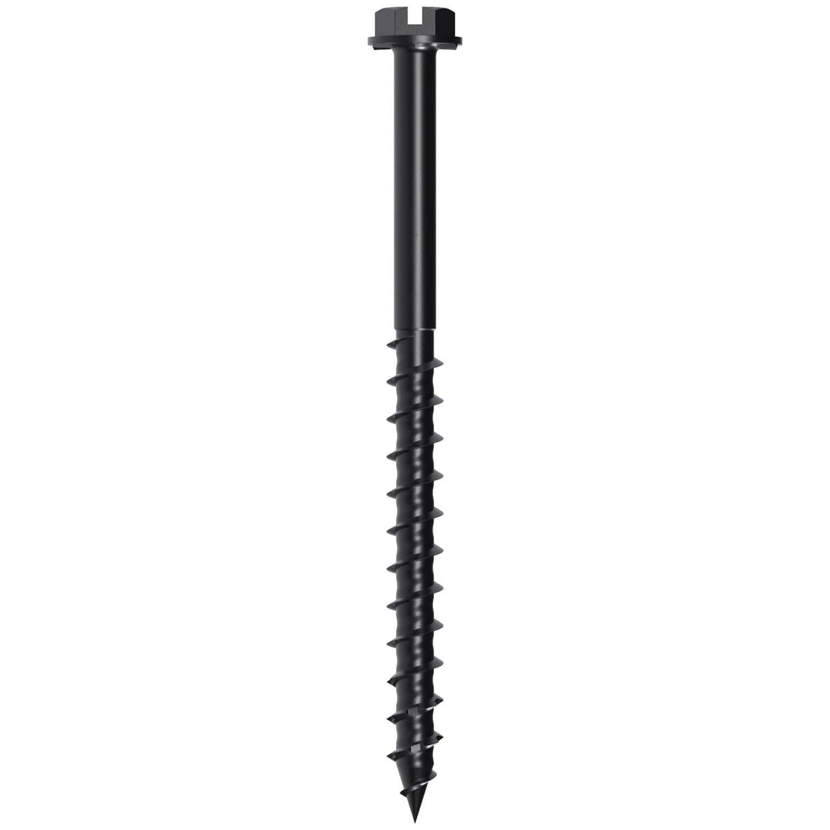 Simpson Strong-Tie TNTBL18234H Titen Turbo, 3/16-in. x 2-3/4-in. Hex-Head Concrete and Masonry Screw, Black, 100-Pack