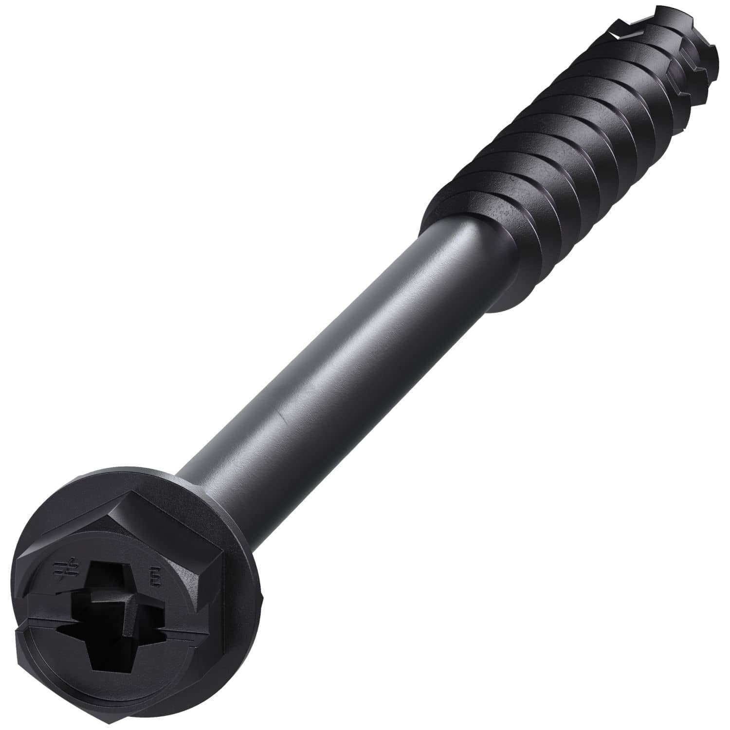 Simpson Strong-Tie TNTBL25334H Titen Turbo, 1/4-in. x 3-3/4-in. Hex-Head Concrete and Masonry Screw, Black, 100-Pack