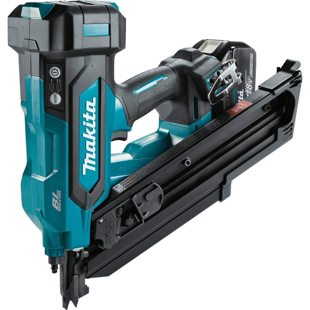 Makita XNB07M1 18V LXT Brushless 30-Degree Clipped Head 3-1/2-in. Framing Nailer 4.0Ah Kit