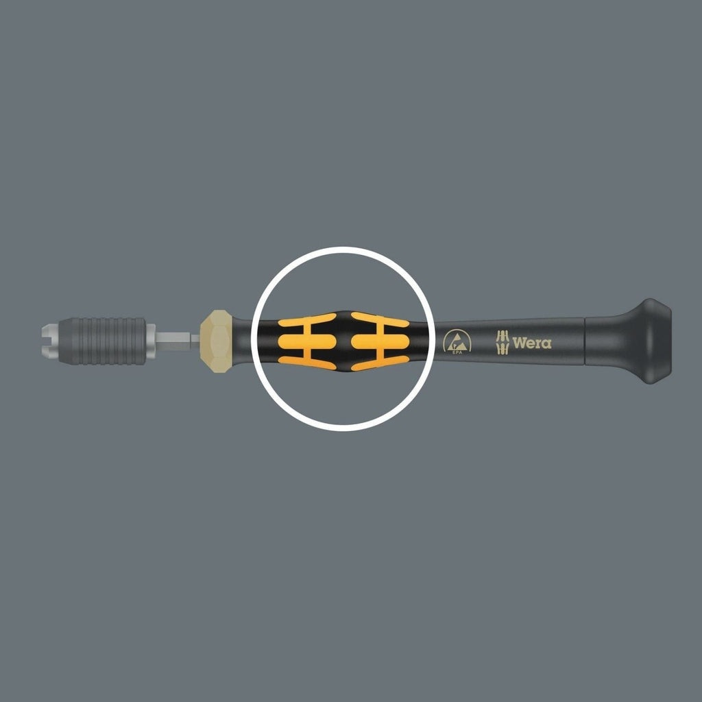 Wera 1460 Esd Kraftform Micro Torque Screwdrivers With A Customised Factory Pre-Set Measurement Value With Quick-Release Chuck, 1461 Esdx0.05-0.11 Nm