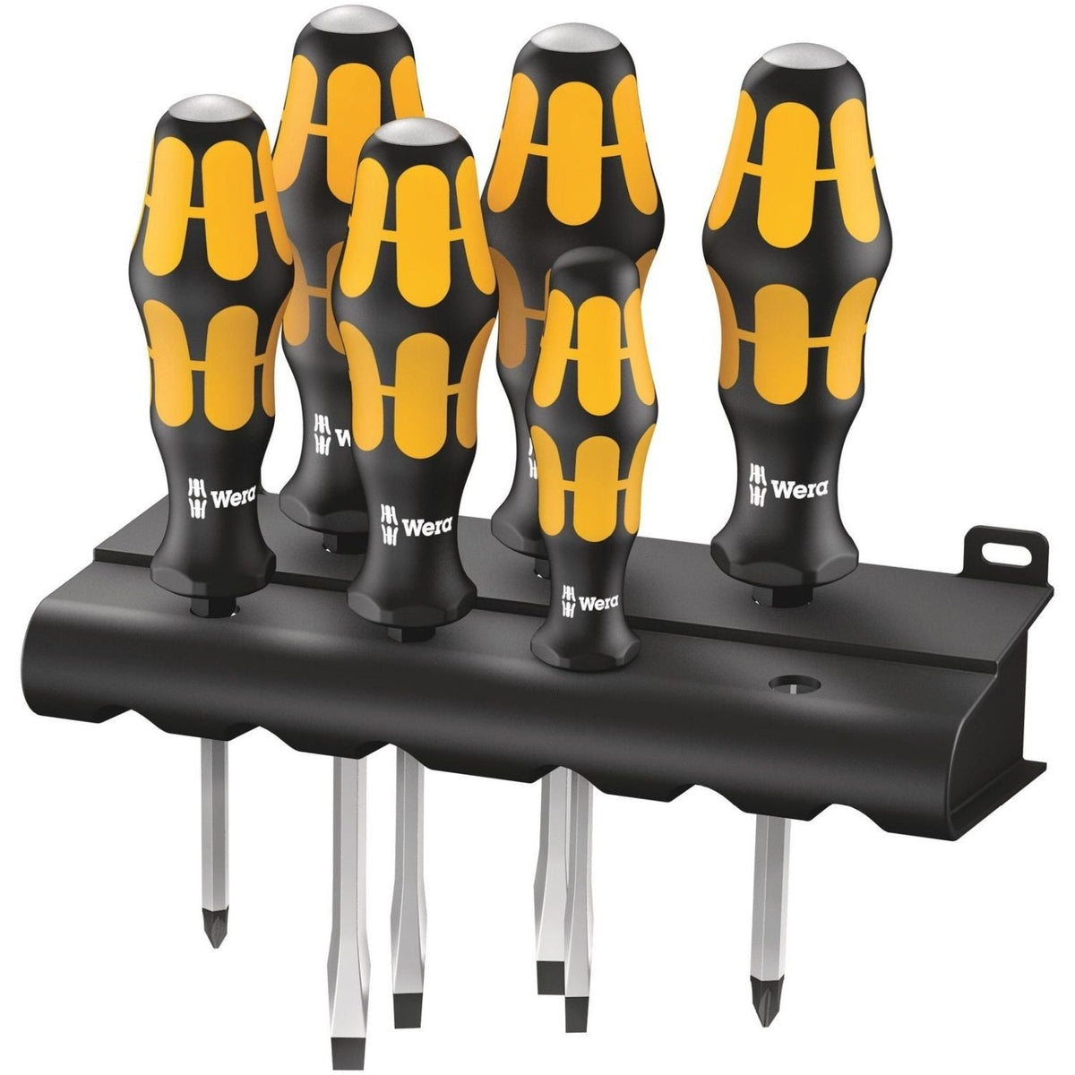 Wera 932/6 Screwdriver Set Kraftform Wera: Chiseldriver And Rack, 6-Pieces
