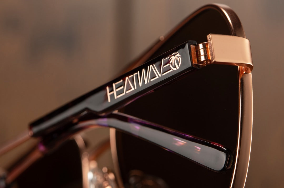Heat Wave Incline Velvet Tortoise Frame Rose Gold Lens Sunglasses