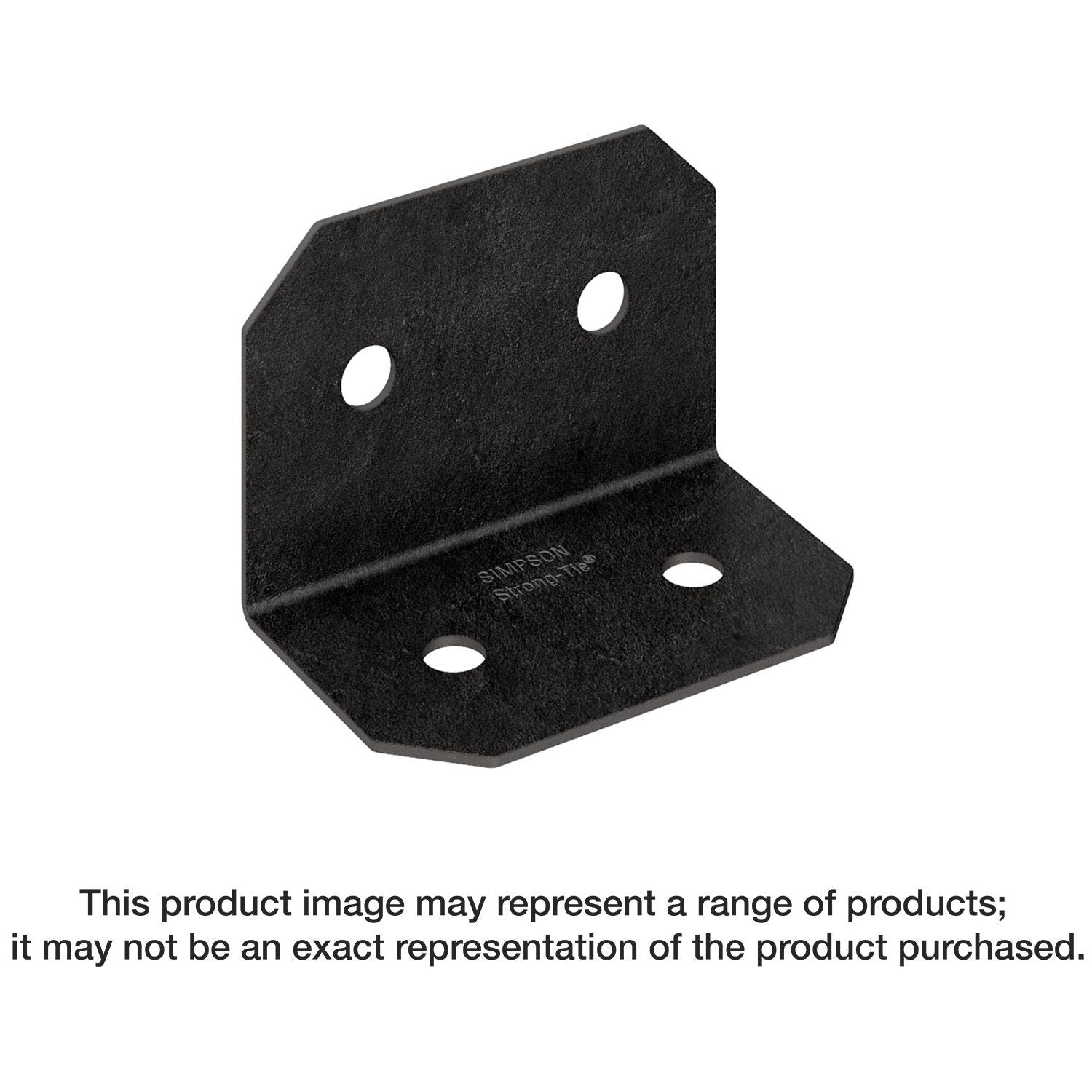 Simpson Strong-Tie APVA6 Outdoor Accents Avant Collection ZMAX, Black Powder-Coated 90° Angle for 6x