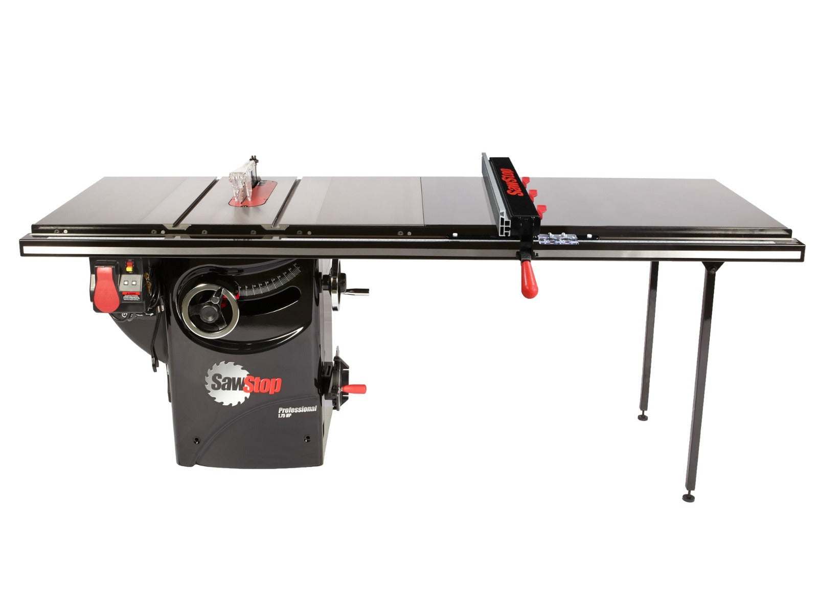 Sawstop PCS175-ATGP52 Professional 1.75HP Cabinet Saw with 52” Professional T-Glide Advance Rip Fence, Rails & Extension Table
