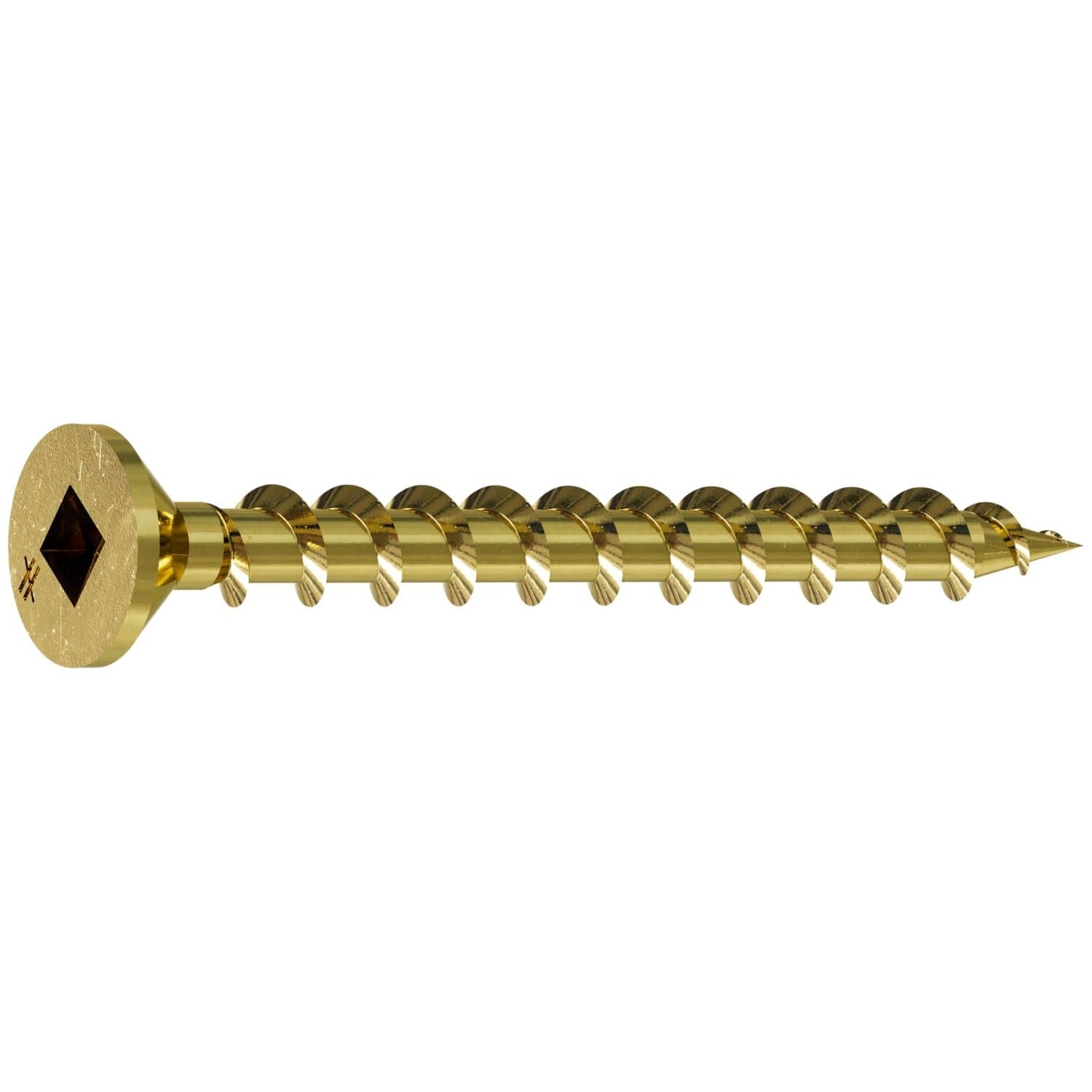 Simpson Strong-Tie WSCLT134S WSCLT Wood Screw (Collated), #8 x 1-3/4-in. #2 Square, Flat Head, Yellow Zinc, 2000-Pack