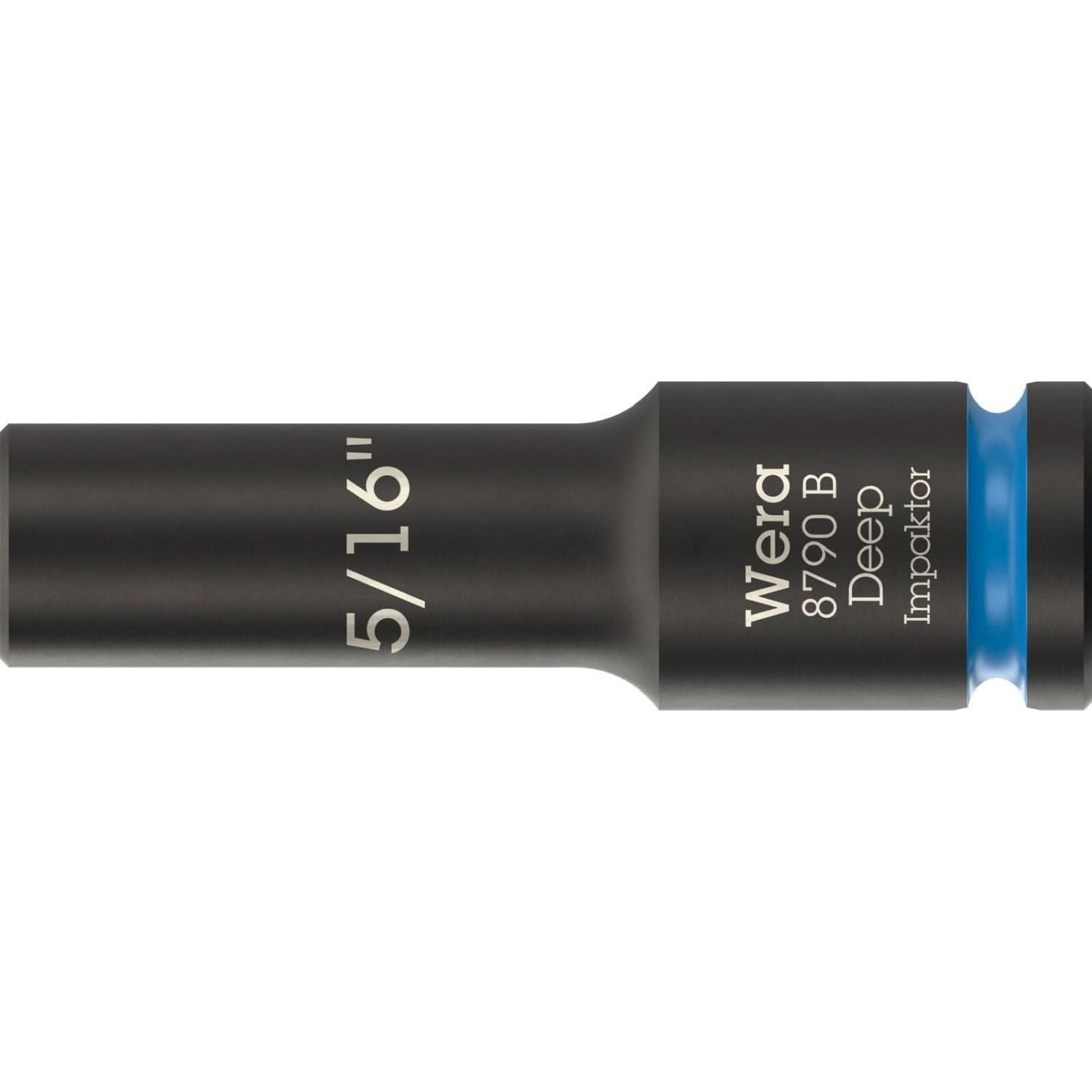 Wera 8790 B Impaktor Deep Socket With 3/8-in. Drive, 5/16-in.x63-mm.