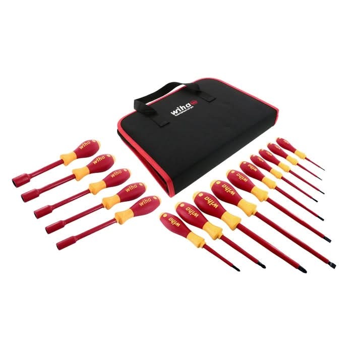 Wiha 32190 15-Piece Insulated SoftFinish Screwdriver and Nut Driver Set