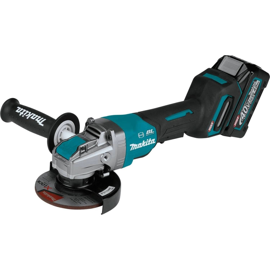 Makita GAG13M1 40V max XGT Brushless Cordless 4-1/2" / 5" X-LOCK Paddle Switch Angle Grinder Kit, with Electric Brake (4.0Ah)
