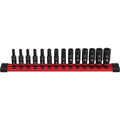 Milwaukee 49-66-7003 14-Piece SHOCKWAVE 1/4-Inch Metric Deep 6-Point Impact Duty Socket Set