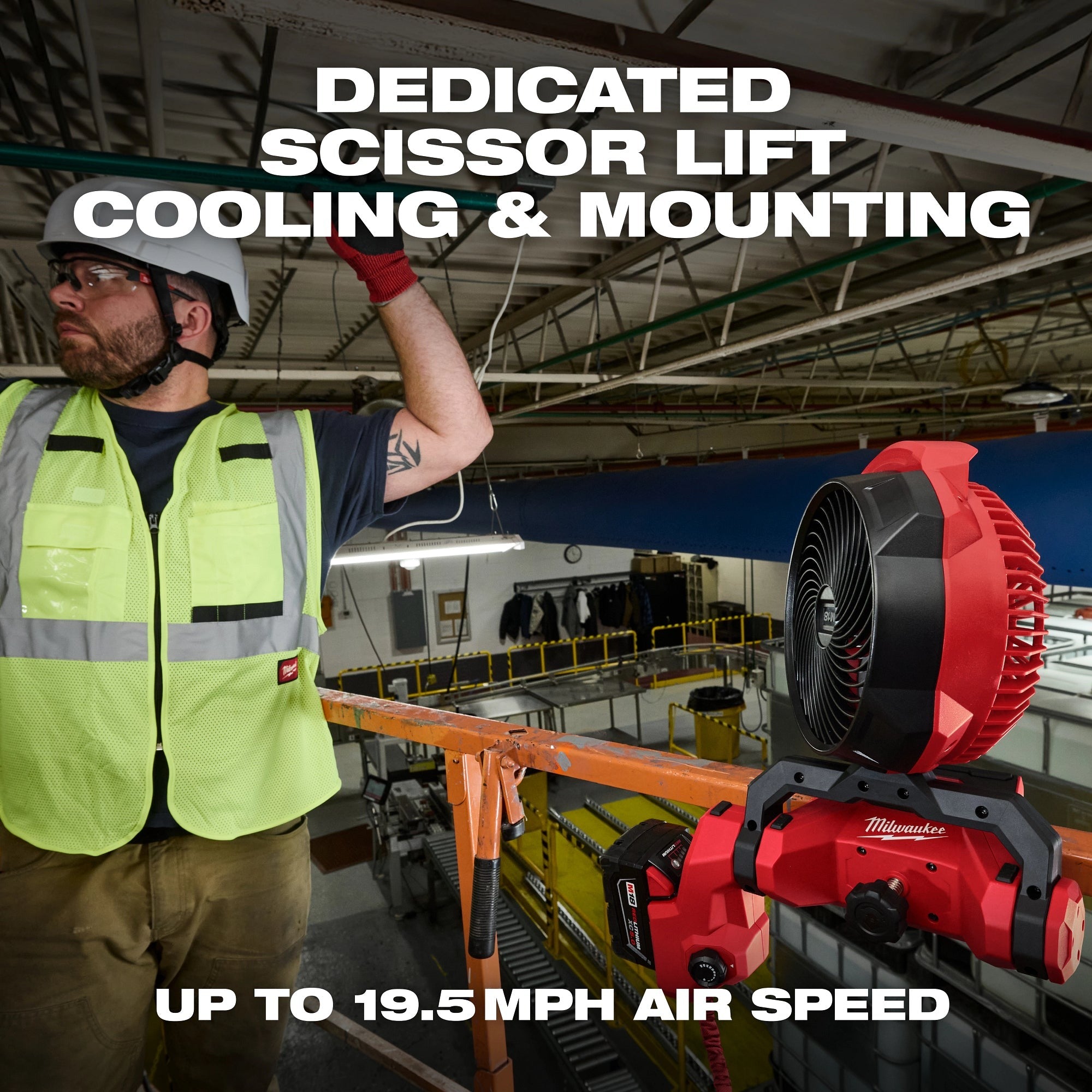 Milwaukee 0817-20 M18 Brushless Scissor Lift Fan, Tool Only