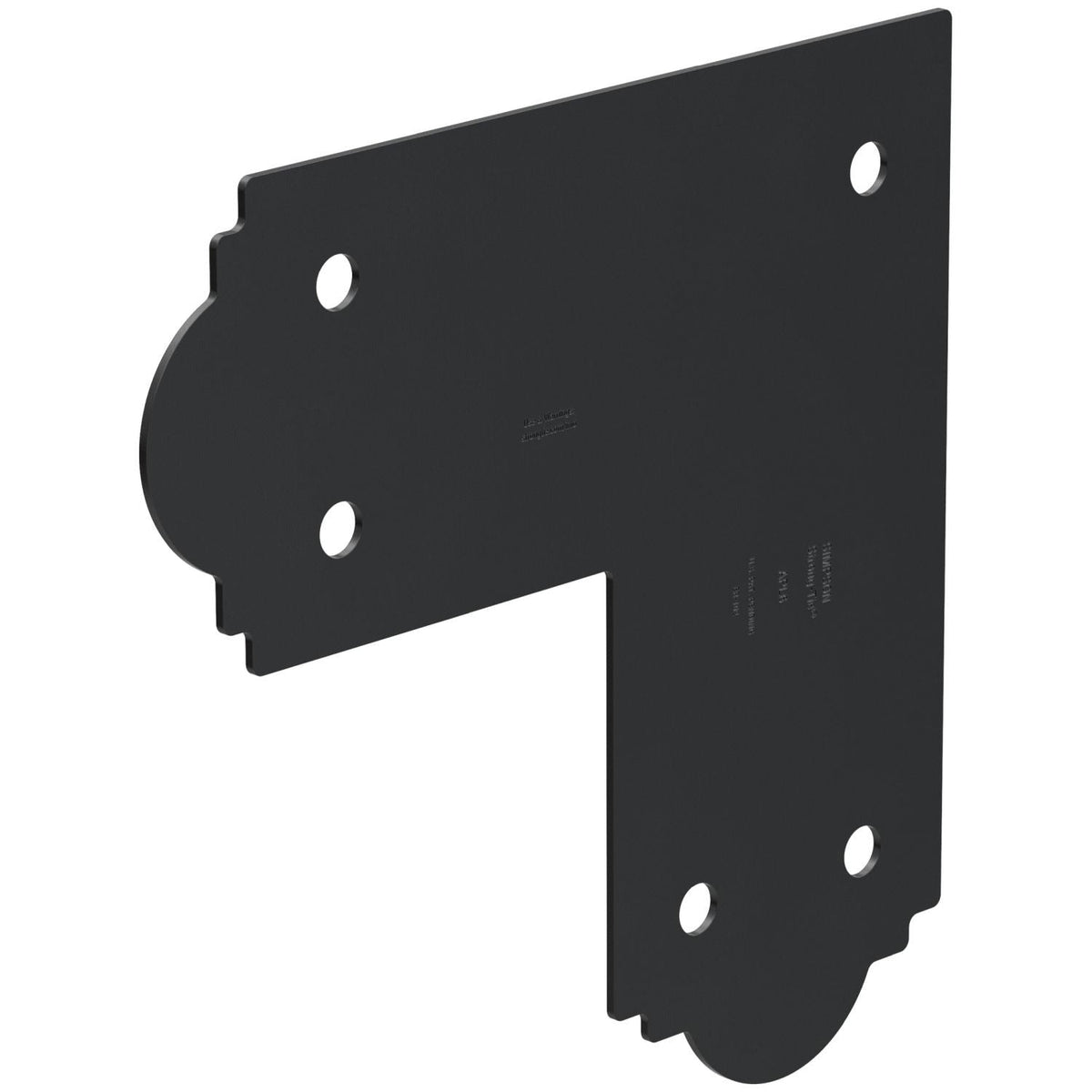 Simpson Strong-Tie APL6 Outdoor Accents Mission Collection ZMAX, Black Powder-Coated L Strap for 6x6