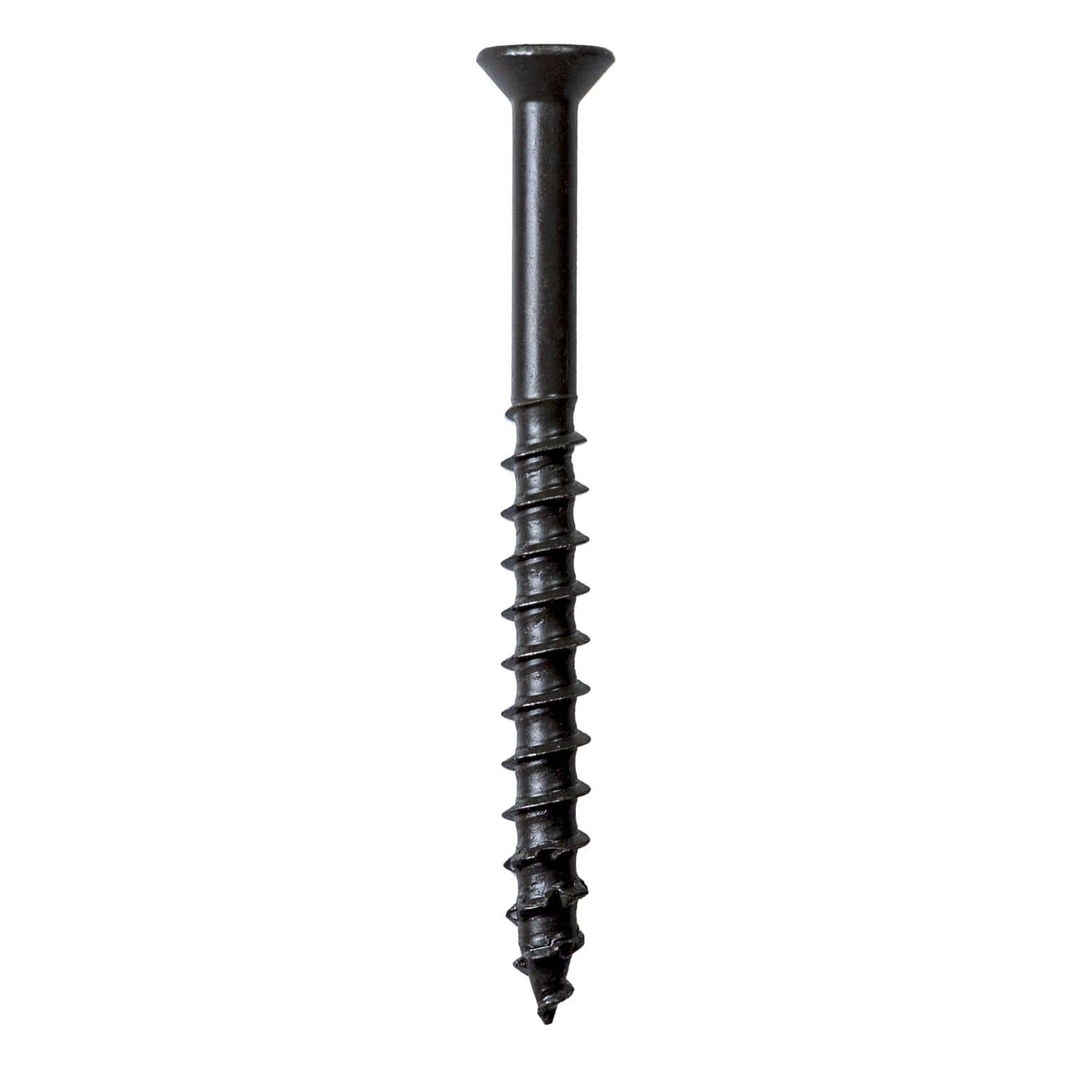 Simpson Strong-Tie TNTB25234TTR Titen Turbo, 1/4-in. x 2-3/4-in. 6-Lobe Trim-Head Concrete and Masonry Screw, Bronze, 100-Pack