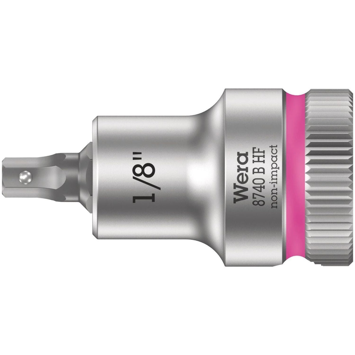 Wera 8740 B Hf Zyklop Bit Socket With Holding Function, 3/8-in. Drive, 1/8-in.x35-mm.