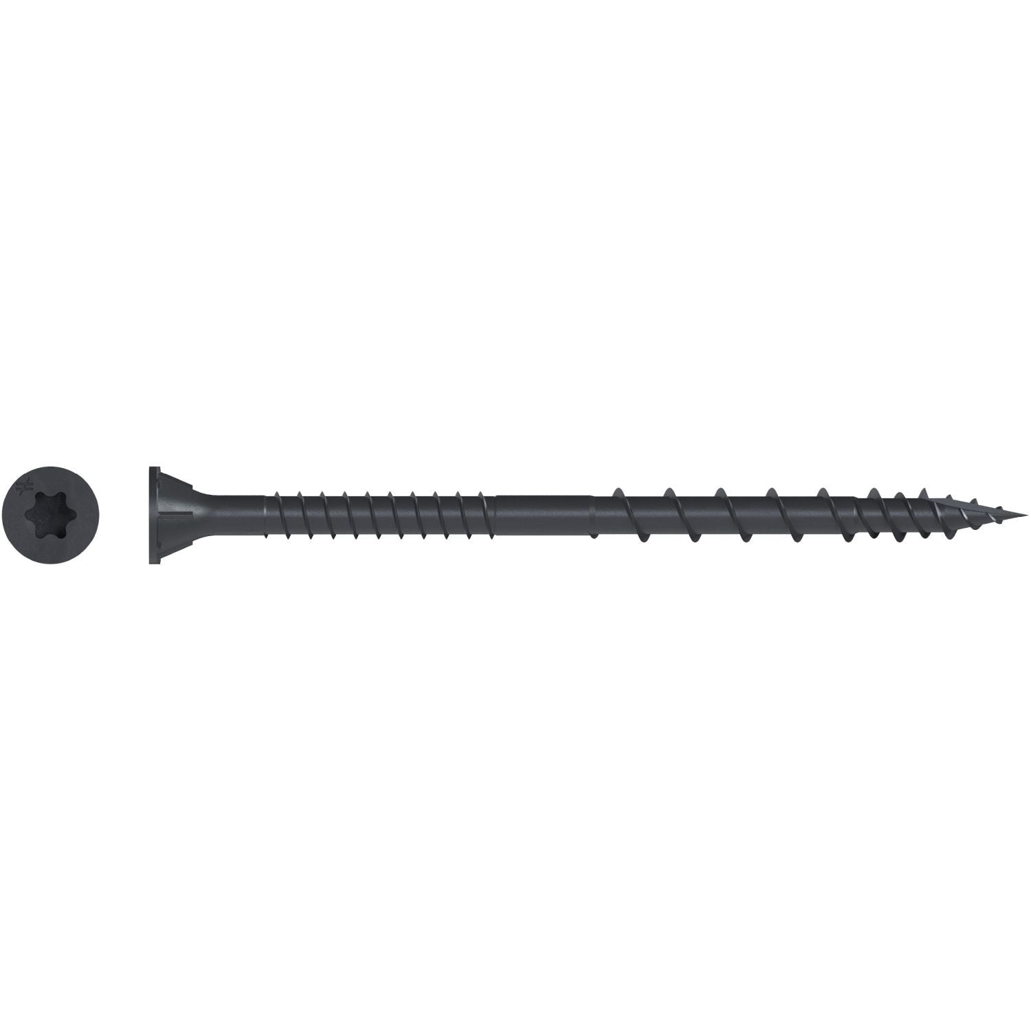 Simpson Strong-Tie DSVBK3R70 Deck-Drive DSV WOOD Screw, #10 x 3-in. T25, Flat Head, Quik Guard, Black, 70-Pack
