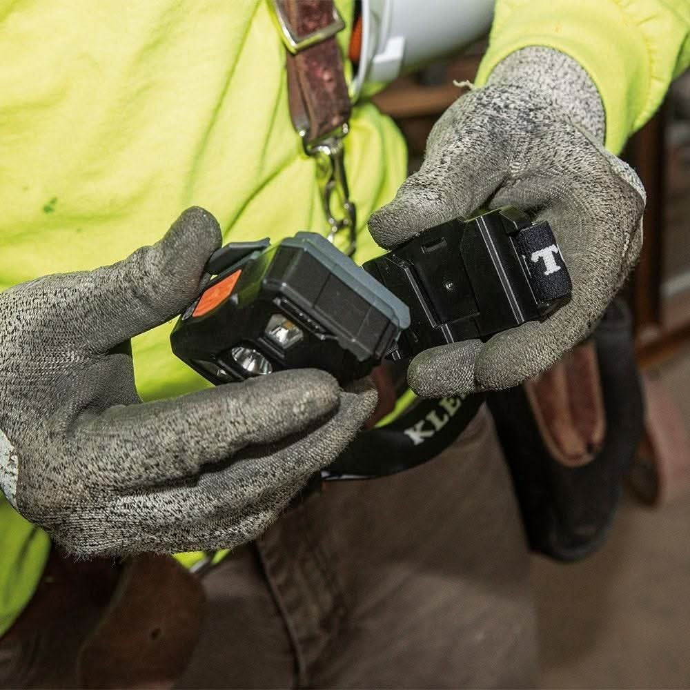 Klein 56048 Rechargeable Headlamp with Fabric Strap, 400 Lumens, All-Day Runtime
