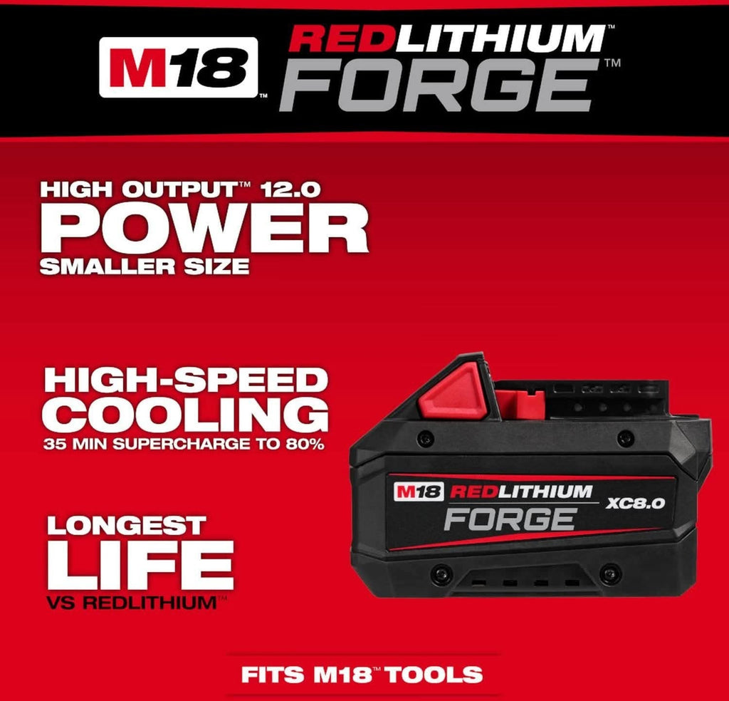 Milwaukee 48-11-1883 M18 REDLITHIUM FORGE XC 8.0Ah Battery, 10-Pack