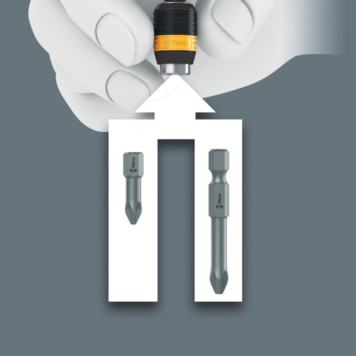 Wera 7400 Esd Series Kraftform Torque Screwdrivers, With Factory Pre-Set Value (0.1-1.5 Nm) And Rapidaptor Quick-Release Chuck, Handle Size 89-mm., 7452 Esdx0.9 Nmx0.9-1.5 Nm