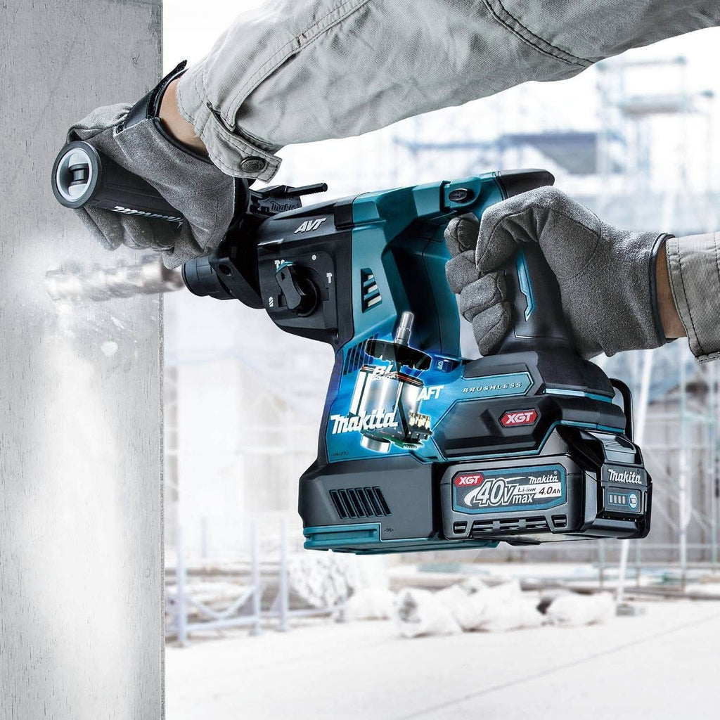 Makita GRH02M1 40V max XGT Brushless Cordless 1-1/8" SDS-PLUS AVT Rotary Hammer Kit, with Interchangeable Chuck, AWS Capable (4.0Ah)