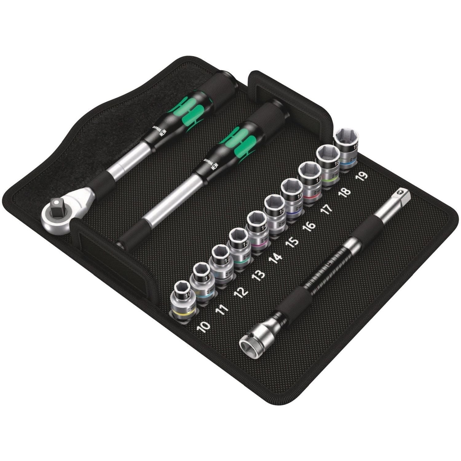 Wera 8006 Sc 1 Zyklop Hybrid Ratchet Set, 1/2-in. Drive, Metric, 13-Pieces
