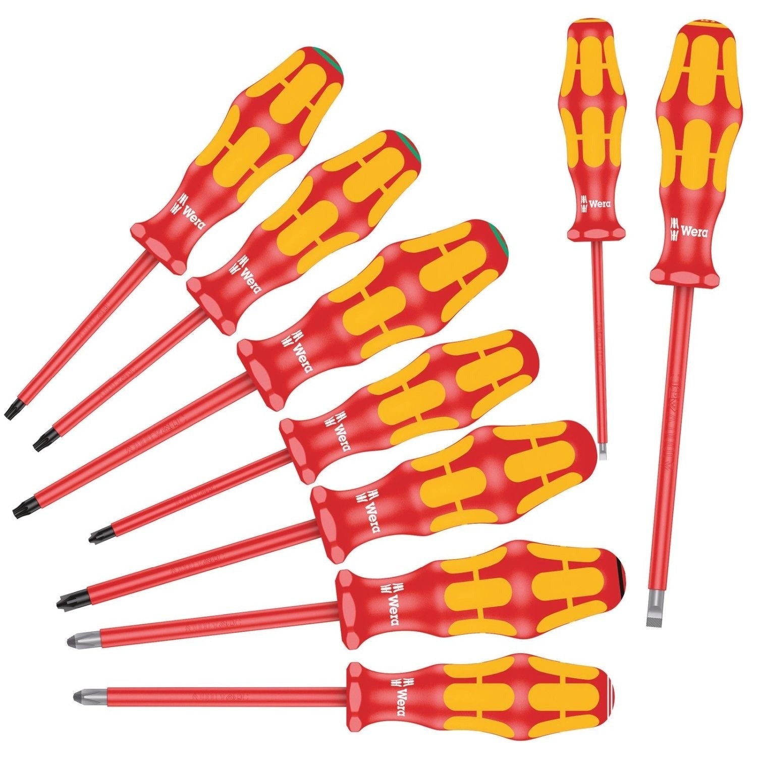 Wera 160 I/162 I/167 I/9 Screwdriver Set Kraftform Plus Series 100, 9-Pieces