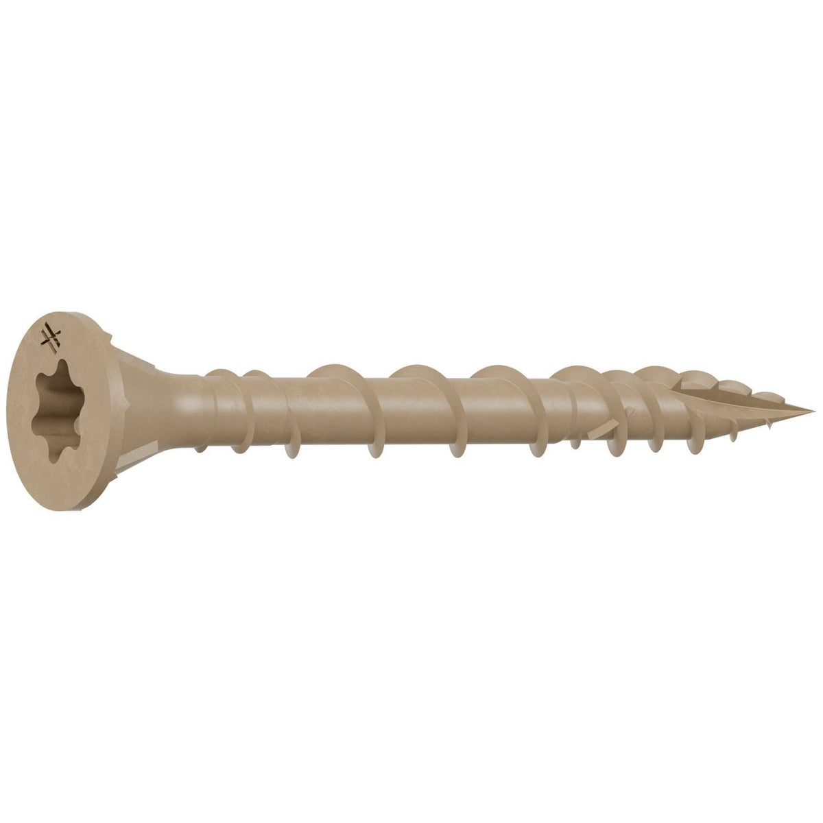Simpson Strong-Tie DSVT158MB Deck-Drive DSV WOOD Screw, #8 x 1-5/8-in. T25, Flat Head, Quik Guard, Tan, 1750-Pack