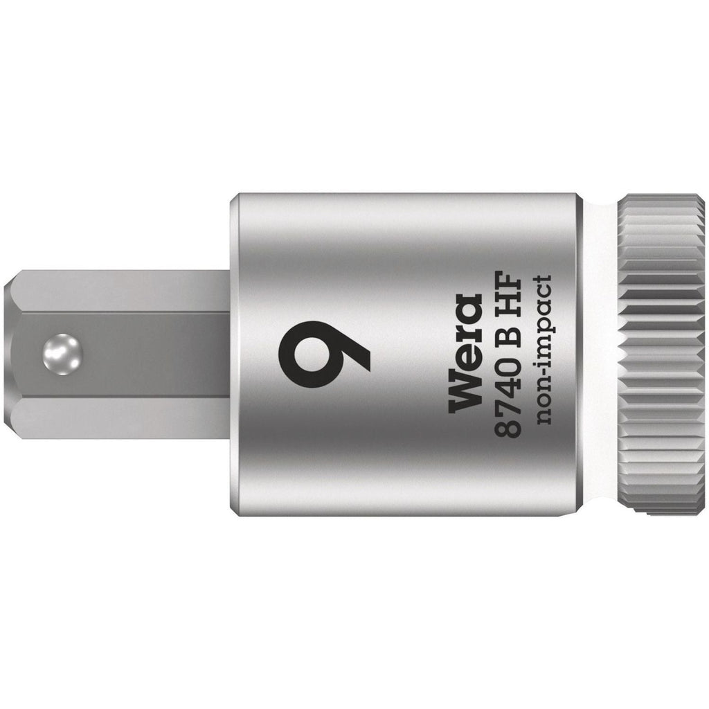 Wera 8740 B Hf Zyklop Bit Socket With Holding Function, 3/8-in. Drive, 9x38.5-mm.