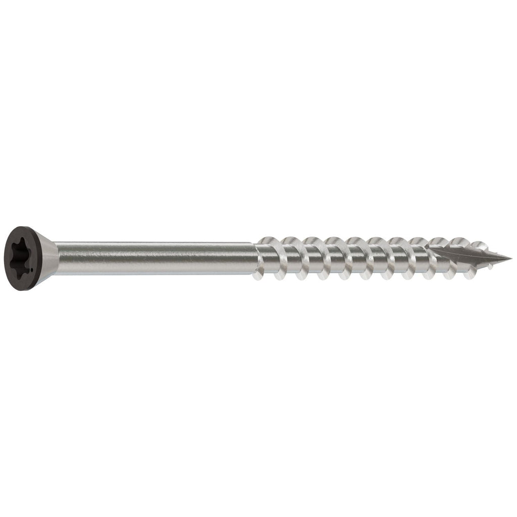 Simpson Strong-Tie T07225FT70GR04 Trim-Head Screw, 6-Lobe Drive, #7 x 2-1/4-in. T-15 Type 316, Gray 04, 70-Pack