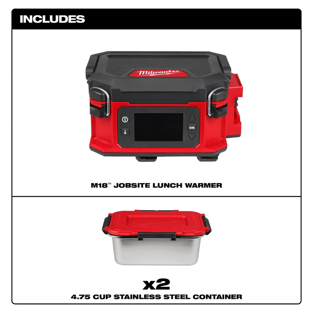 Milwaukee M18 PACKOUT Jobsite Lunch Warmer, Tool Only (0811-20)