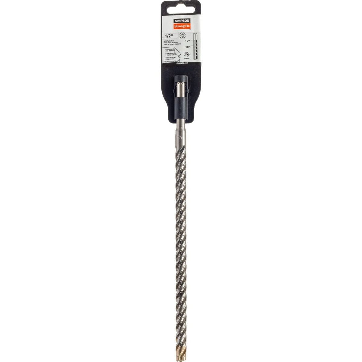 Simpson Strong-Tie MDPL05012S 1/2-in. x 12-1/4-in. SDS-plus Shank Solid-Tip Carbide Drill Bit