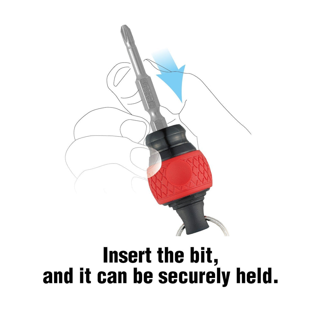 Vessel 220USB1U "Power Promotion" e-Assist USB Rechargeable Screwdriver w/ 11-Pc Bit Set + Ball Grip Holder