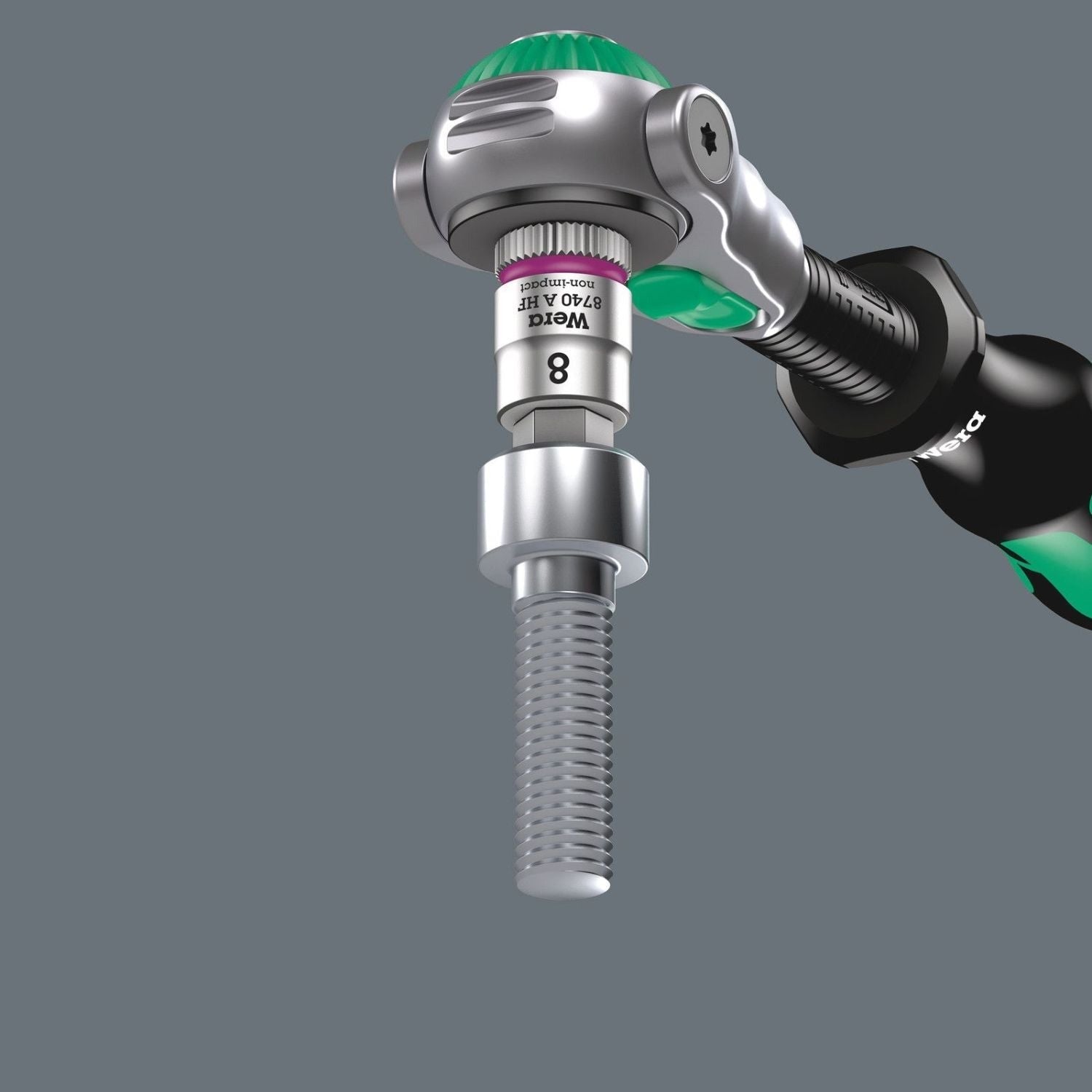 Wera 8740 A Hf Zyklop Bit Socket With Holding Function, 1/4-in. Drive, 7x28-mm.