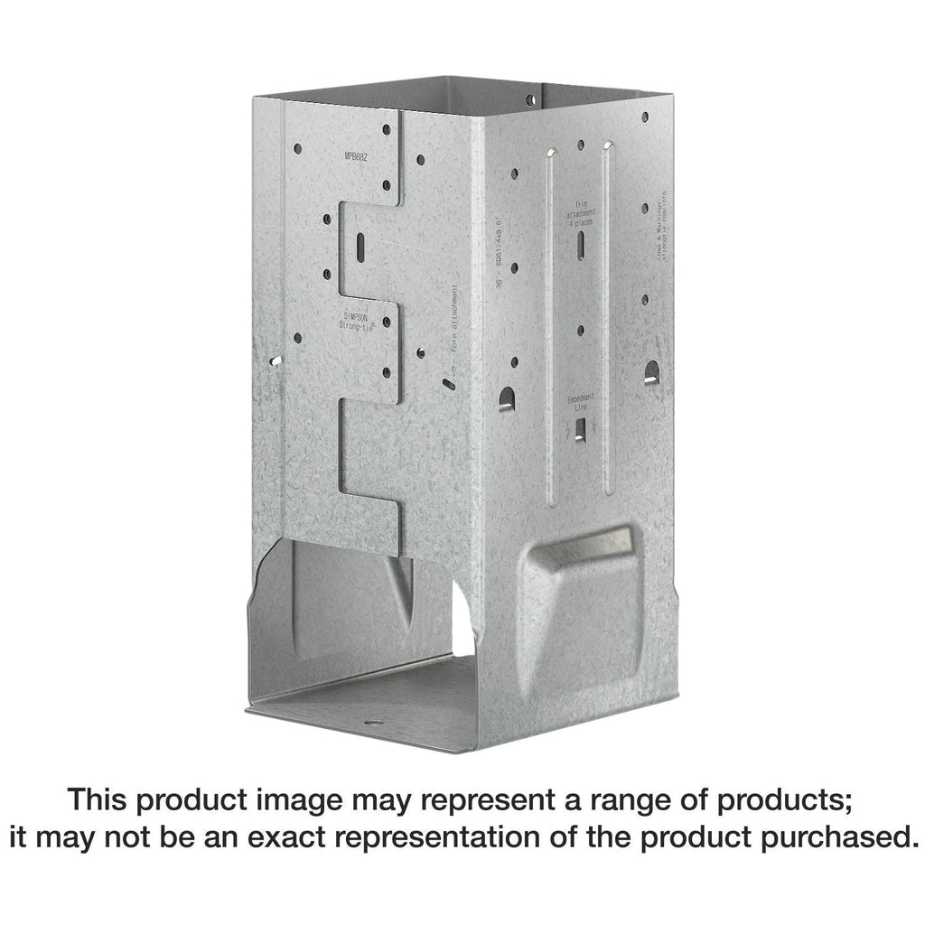 Simpson Strong-Tie MPB44Z MPBZ ZMAX Galvanized Moment Post Base for 4x4 w/ SDS Screws
