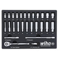 Wiha 33395 27-Piece 1/4" Drive Metric Professional Socket Set