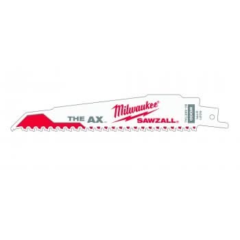 Milwaukee 48-00-5021 6" 5 TPI The Ax SAWZALL Recip Blade (5 Pk)